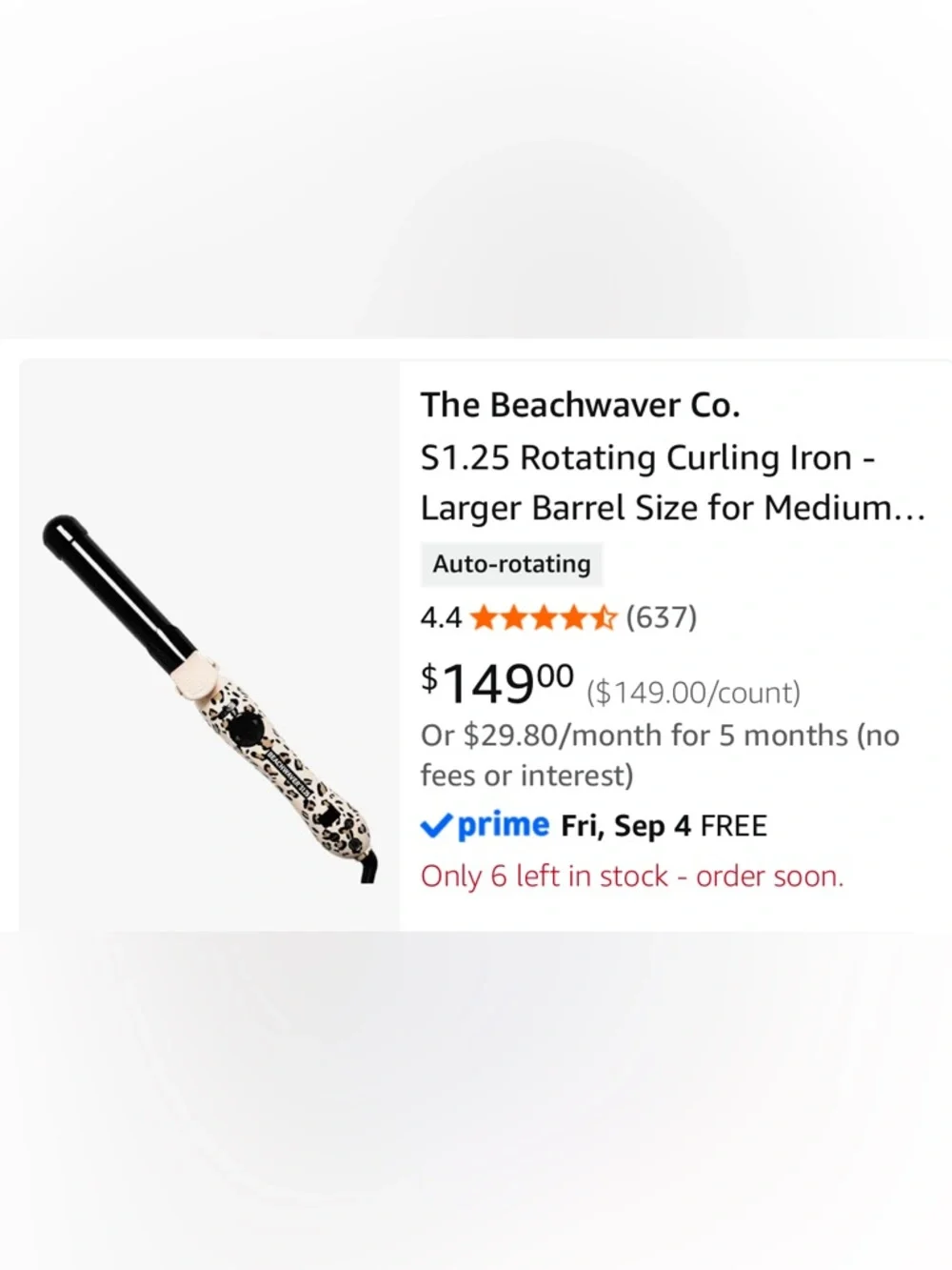 Beachwaver S1 curling wand